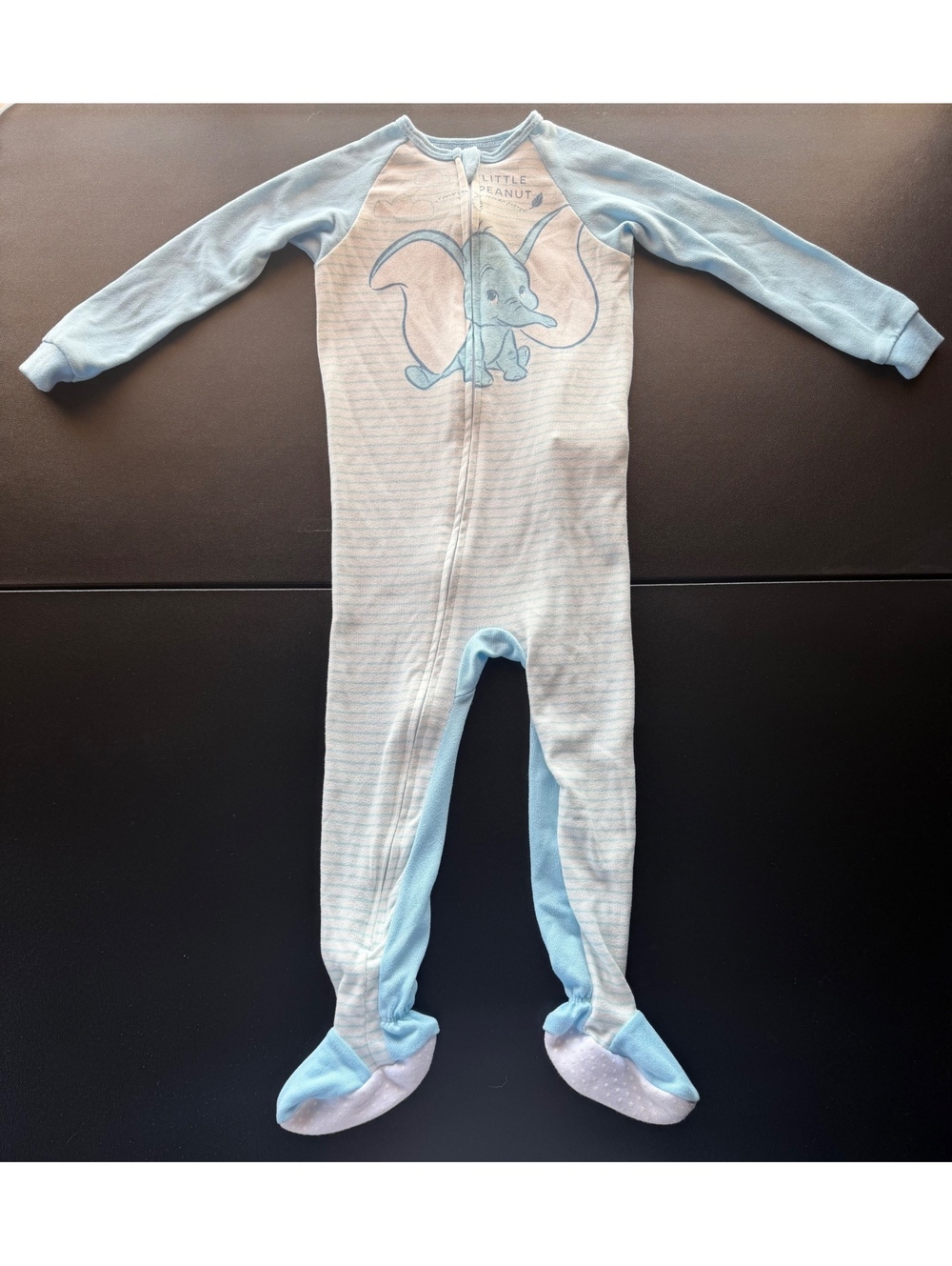 Disney Baby Dumbo Little Peanut Footed Pajamas Sleeper 24M Blue Striped